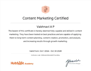 Best Performance Marketer in Ernakulam hubspot certification